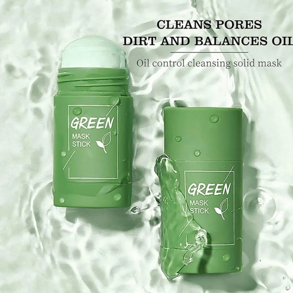 Green Tea Blackhead Remover Green Mask Stick - Oil Control Cleansing Solid Mask